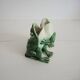 Antique double frog vase in ceramic