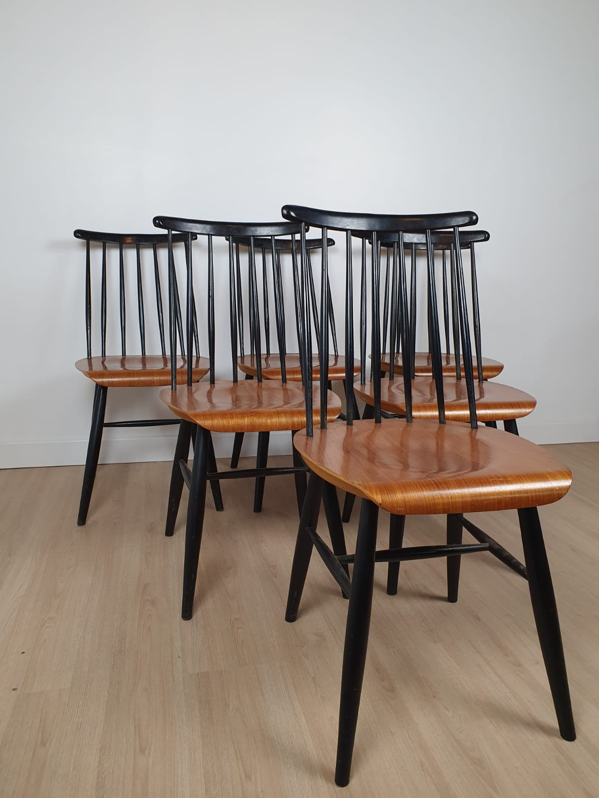 Set 6 Fanett chairs by Ilmari Tapiovaara