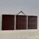 Vintage 1940s triptych barber mirror with bevelled chrome and snake imitation - 31 x