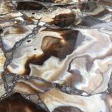 1970 coffee table in polished Madagascar aragonite