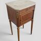 Louis XVI style side table - Marquetry wood and gilded bronze