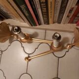 Pair of gilded bronze wall lamps