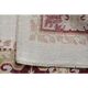Tapis de couloir vintage turc Oushak fait main en laine et coton blanc