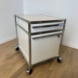 USM Haller rolling cabinet in Pure White