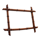 Miroir bois imitation bambou années 20, 70x52 cm