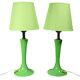 Green apple metal bedside lamp, in the style of Laurel.
