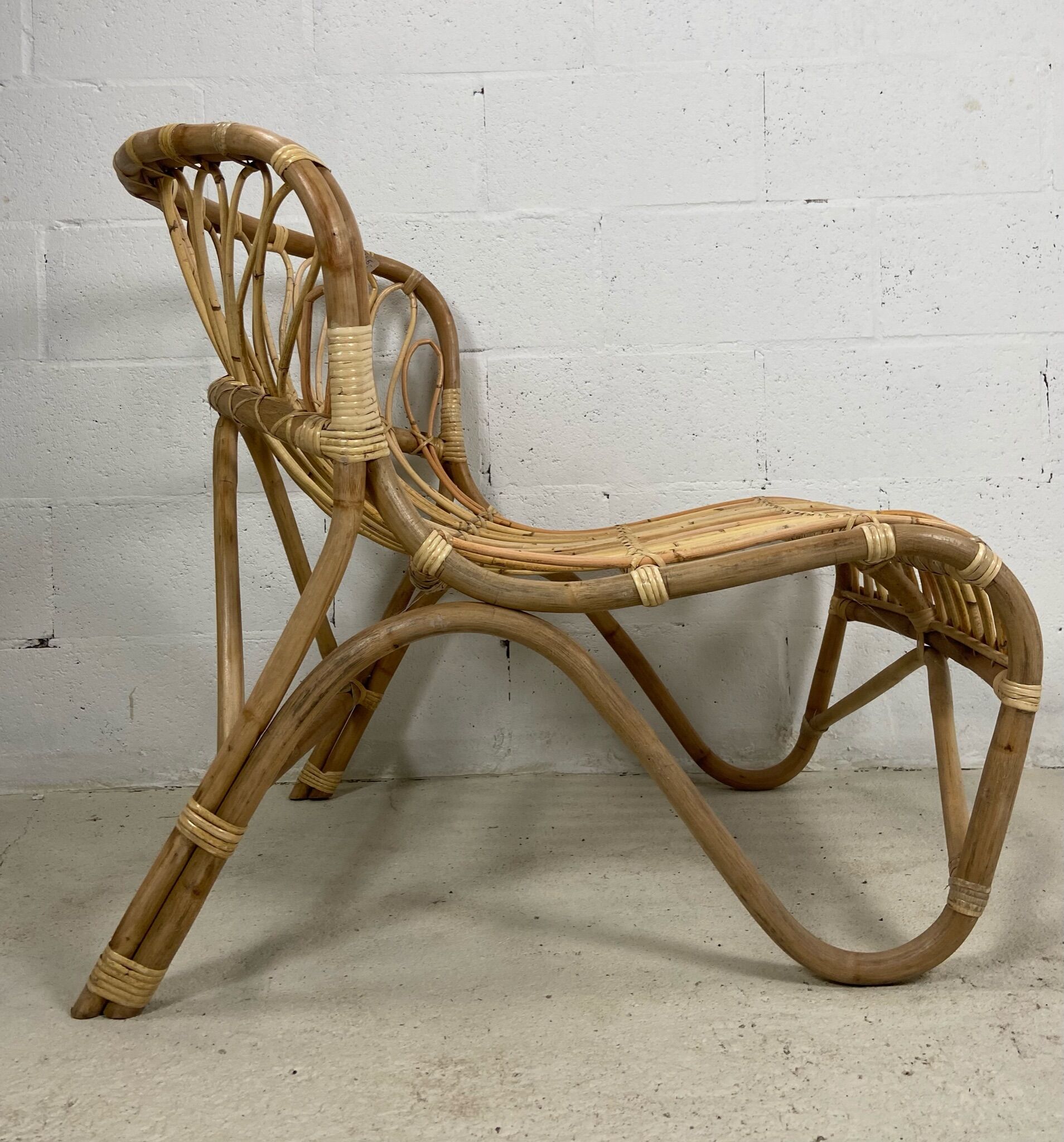 Chair rattan peacock