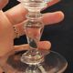 2 Baccarat crystal water glasses, balloon shape model engraving 1423