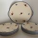 Dessert service 12 plates and 1 dish Mary Lou Digoin Sarreguemines