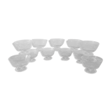 Set of 11 ice cream or fruit salad cups