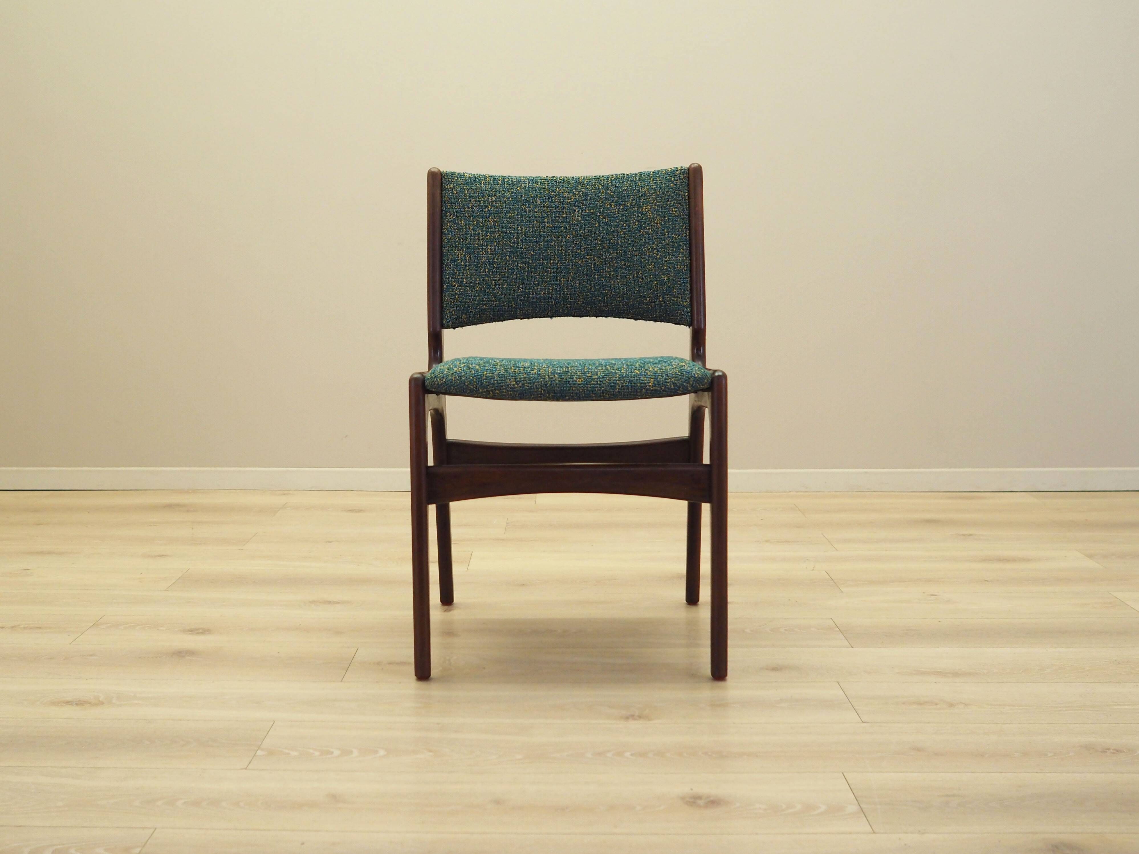 Set of six mahogany chairs, Danish design, 1970s, designer: Henning Kjærnul