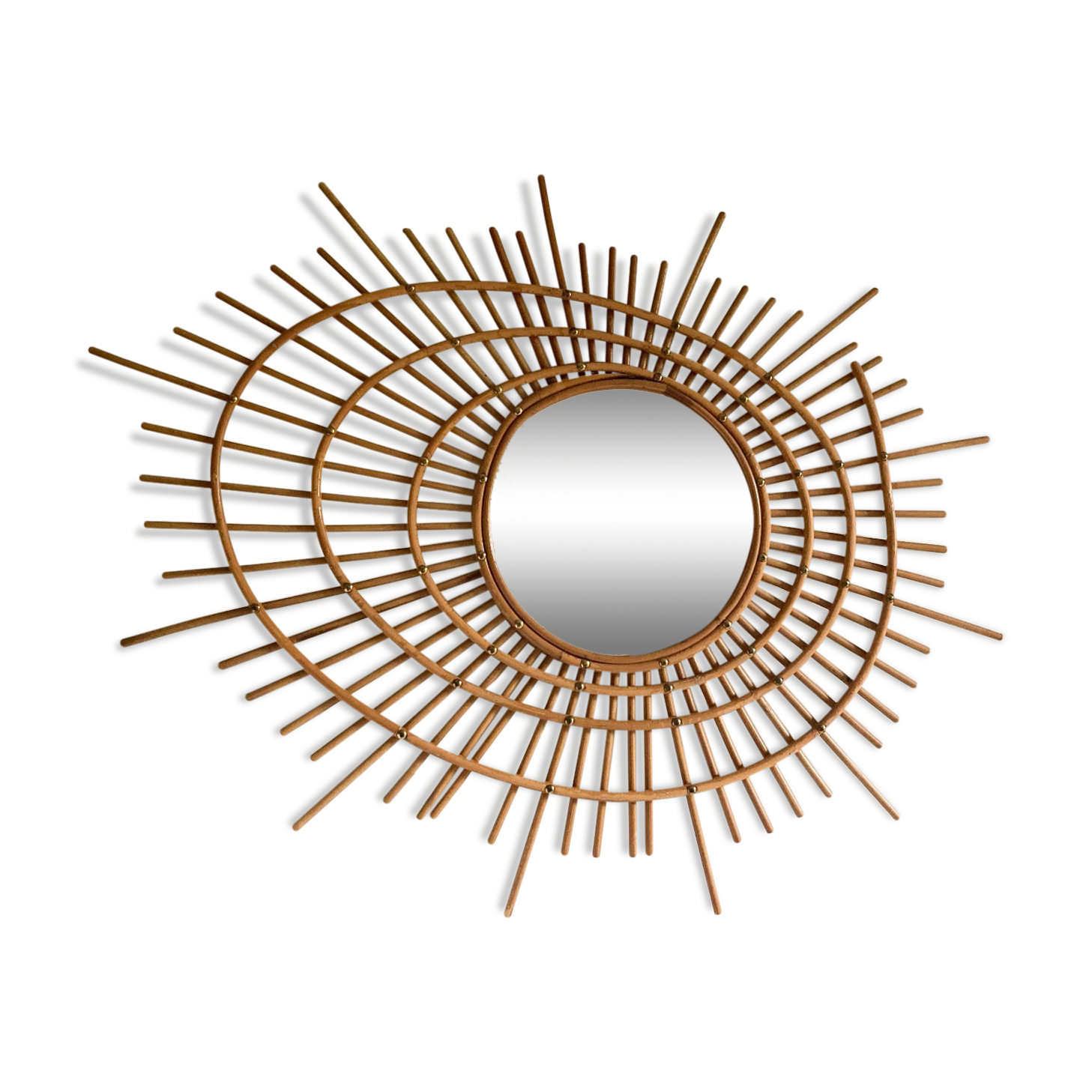 Vintage ortf rattan mirror