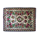 White vintage floral rug made by hand in Romania, beautiful flowers