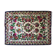 White vintage floral rug made by hand in Romania, beautiful flowers