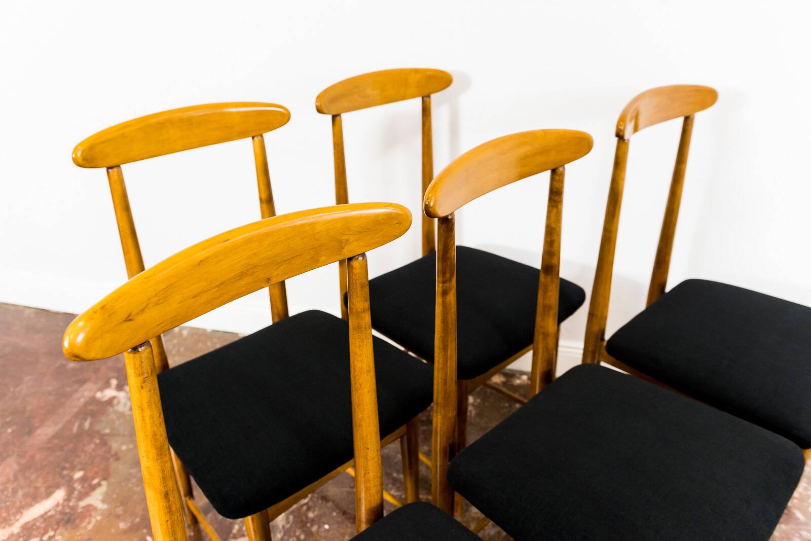 Mid Century Dining Chairs By Bernard Malendowicz, Poland, 1960s, Set Of 6