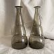 Pair of antique smoked glass vases carafes