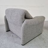 Armchair + ottoman Maralunga by Vico Magistretti for Cassina, 90s