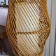 Bamboo rattan floor lamp from the 1960s in the Audoux Minet style.