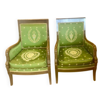 Pair of Empire style armchairs