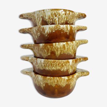 Set of 5 Vallauris style ear bowls