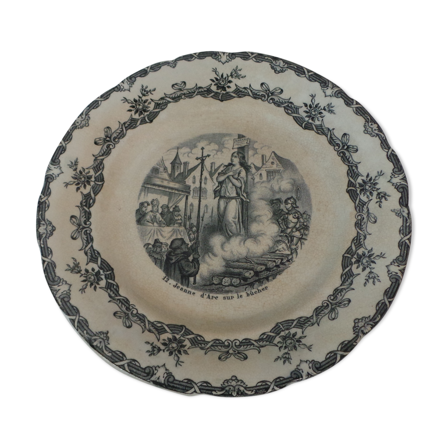 Jeanne d'Arc decorative plate on the bucher