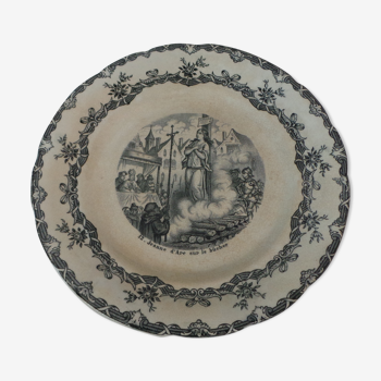 Jeanne d'Arc decorative plate on the bucher