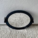 Round blue plexiglass mirror from the 70s