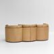 Vintage DS-800 “Biscuit” sofa by De Sede – beige leather 1970s