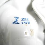 Beautiful hand-painted Mid Century porcelain wall lamp