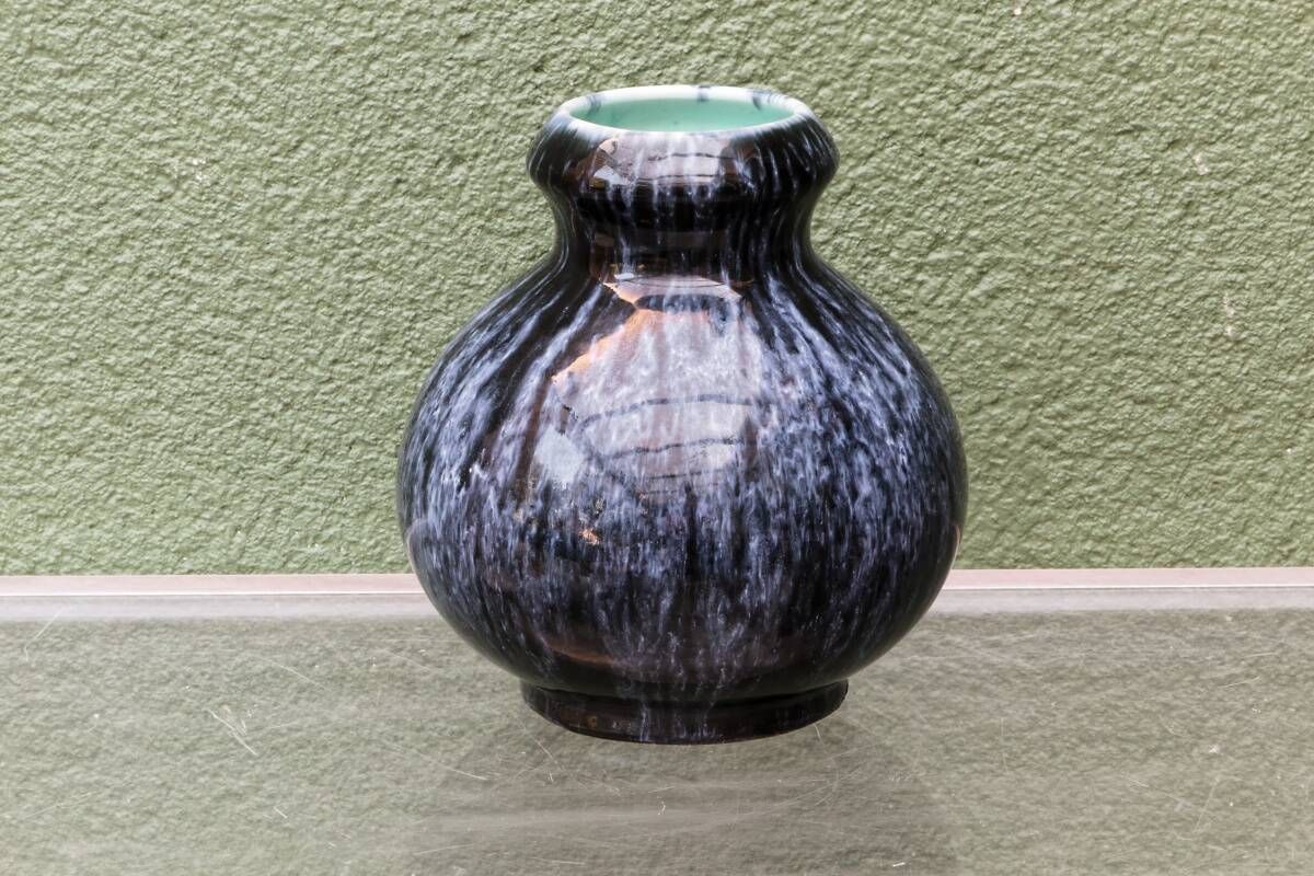 Boch Frères Keramis round vase, Art Deco