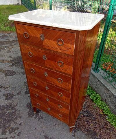 Louis XVI style inlaid chiffonier