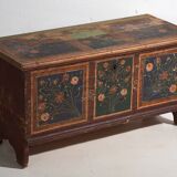 Ancienne malle de chevet à motifs floraux (c.1920) #44