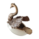 Cendrier laiton et nacre cygne
