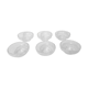 6 moulded glass ramequins