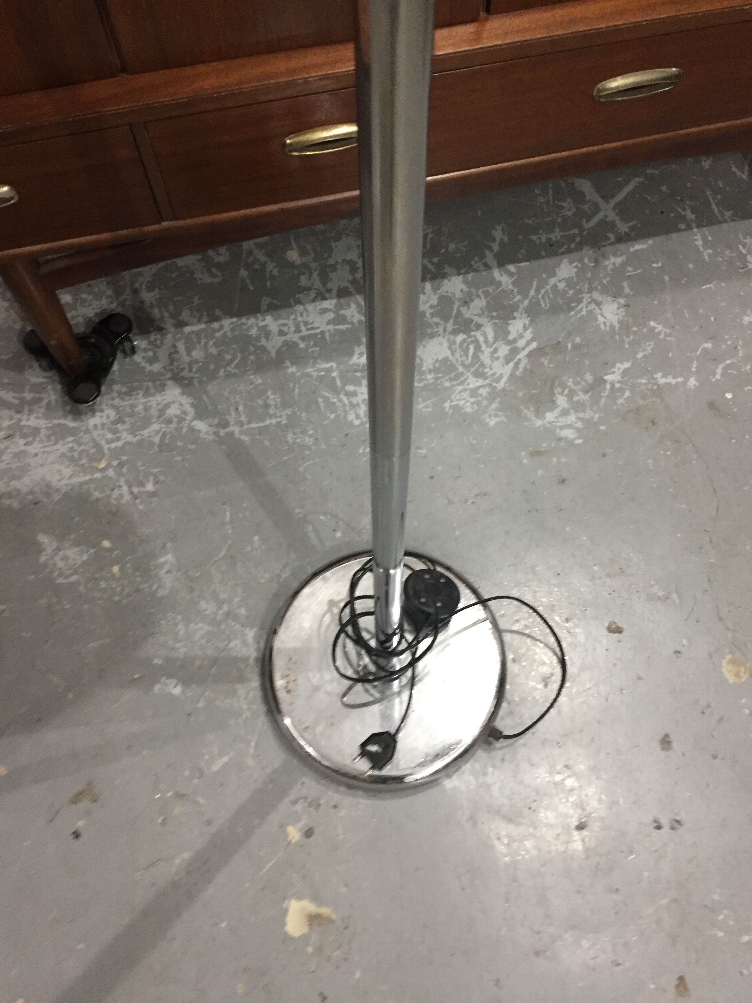 for pop up floor lamp eye ball chrome metal