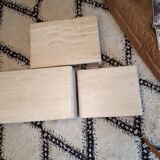 3 tables gigognes in travertine 70s