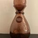 Biot blown glass wine decanter, pink color of the sands