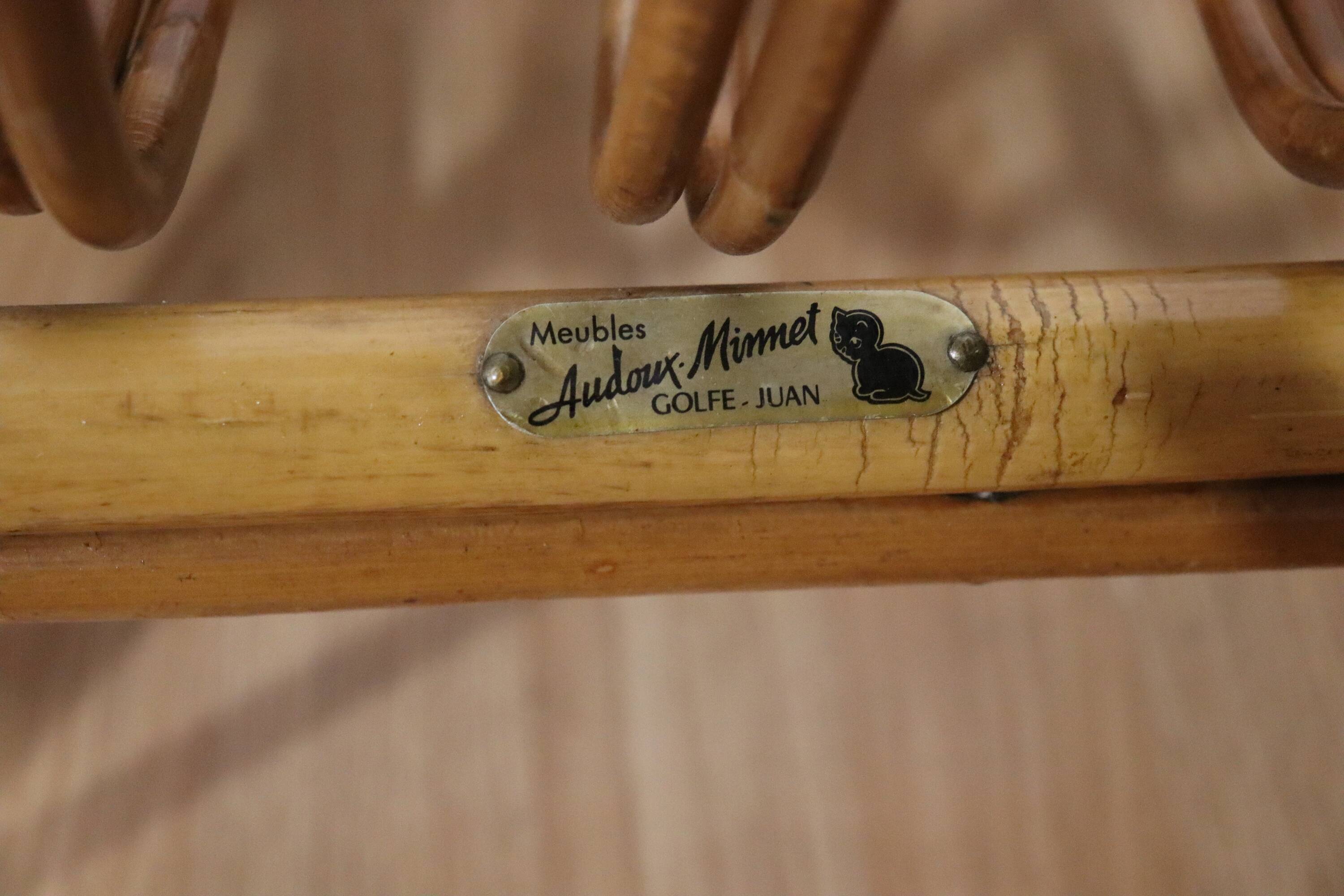 Paire fauteuils rotin Audoux Minnet