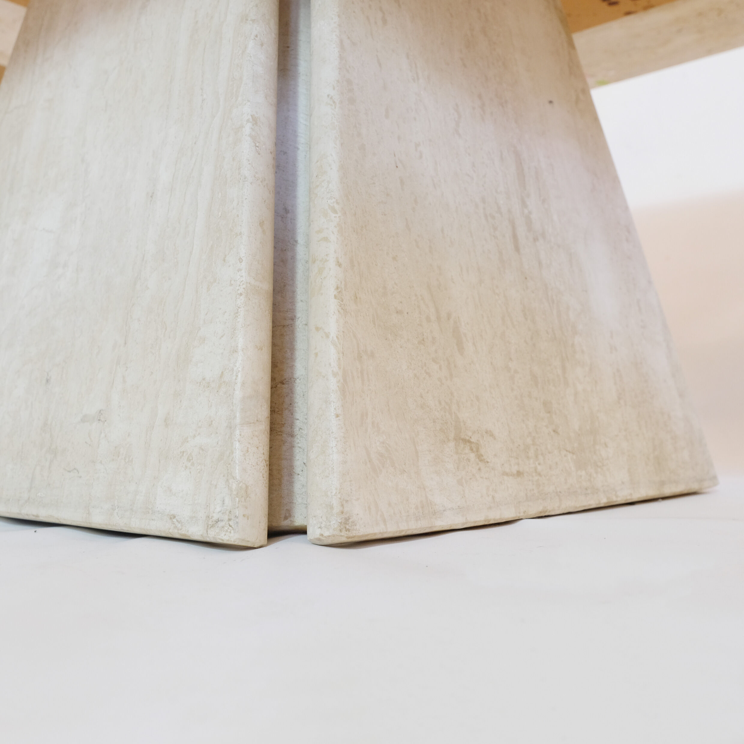 Coffee table in travertine Italian work of the 1970