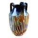 Ceramic vase with handles, flamed decoration – in the style of Capron