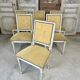 Série de 6 chaises de style Louis XVI laquée blanc circa 1900