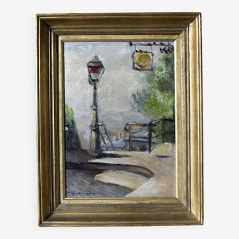 Huile sur toile Montmartre F. Bonniard