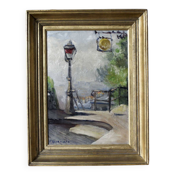 Huile sur toile Montmartre F. Bonniard