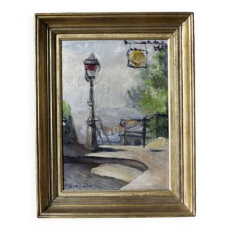 Huile sur toile Montmartre F. Bonniard