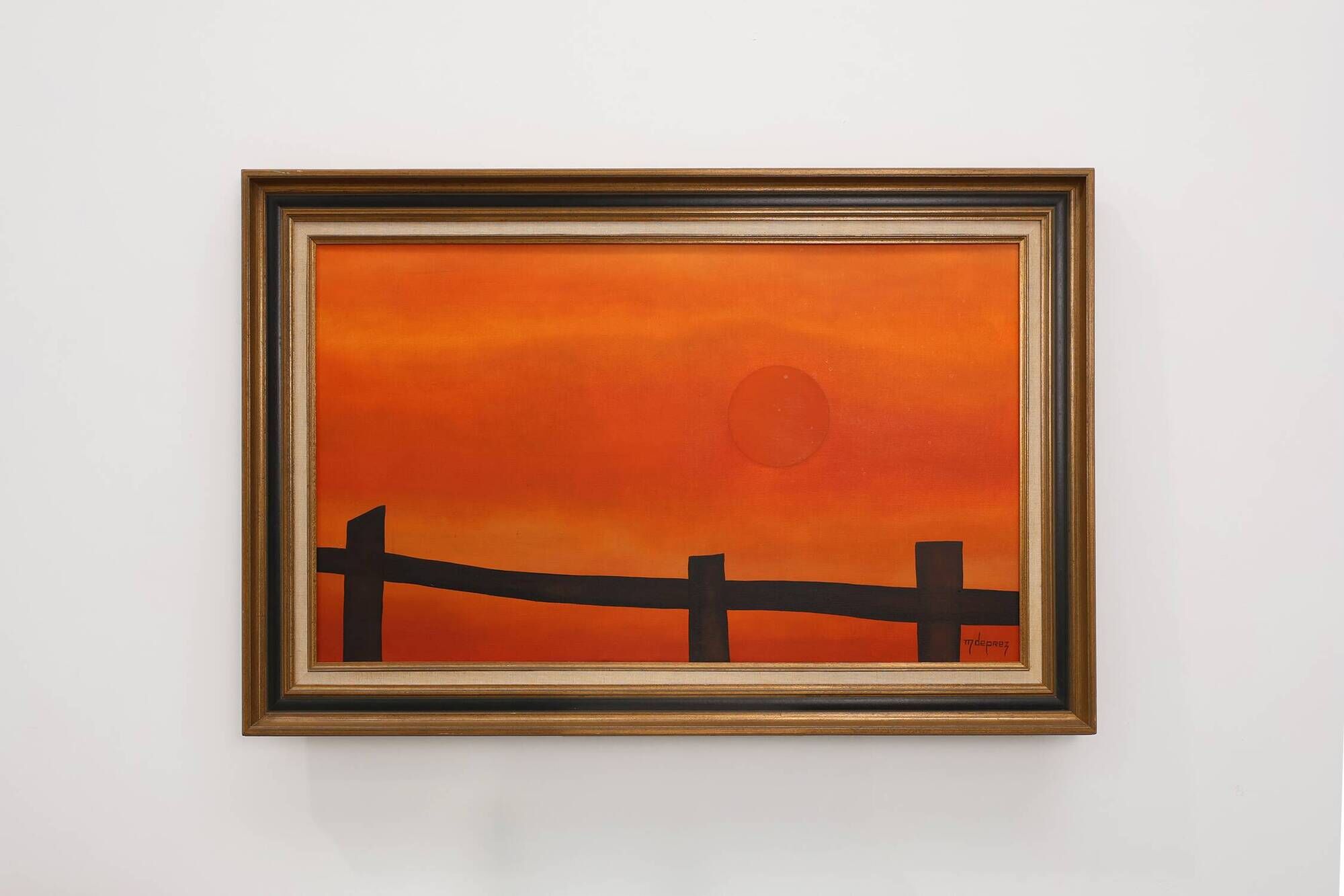 Mid-century Modern painting by Mia Duprez, Belgium, 1970