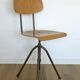Vintage Office Chair Mid Century Desk Adjustable Swivel Wooden Chair