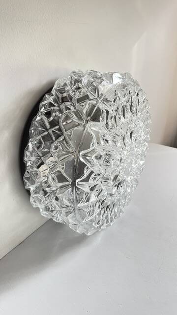 APPLIQUE Semi-Crystal Ceiling Light 1950s