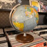 Vintage world map globe.
