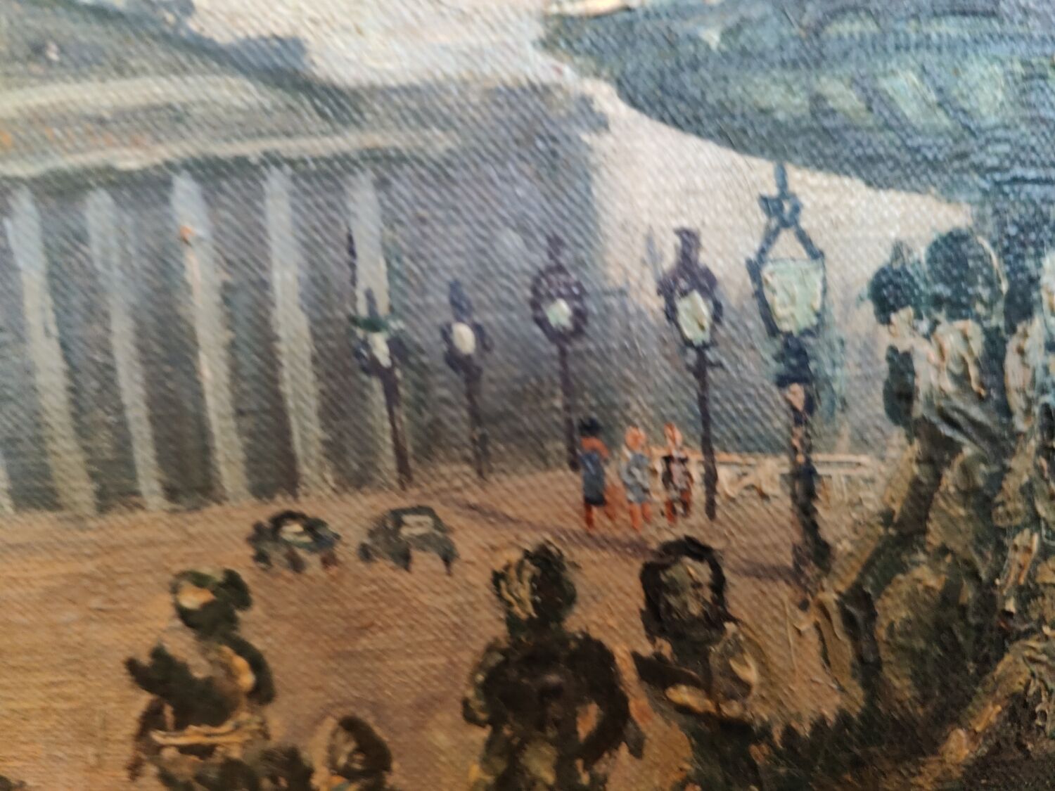 Adrien Raphaël Noulin huile sur toile Naïf/Paris,  la Concorde.