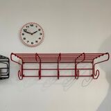 Vintage metal wire Ikea wall shelf RED